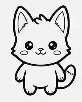 a drawing of a cat with a black outline.webp